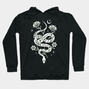 Snake floral illustration Hoodie